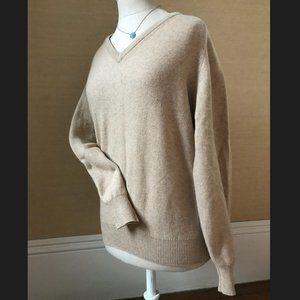 100% CASHMERE CAMEL TOP